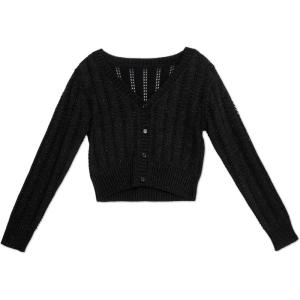 imageSpeechless Girls Long Sleeve Cardigan SweaterBlack