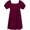 imageSpeechless Girls Corduroy Puff Sleeve Babydoll DressBurgundy