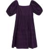 imageSpeechless Girls Corduroy Puff Sleeve Babydoll DressEggplant