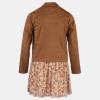 imageSpeechless Girls Long Sleeve Mesh Dress and Sueded Fringe JacketBrownRust