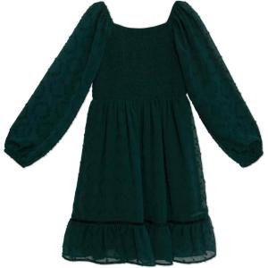 imageSpeechless Girls Long Sleeve Smocked Bodice Clip Dot Chiffon Party DressHunter