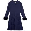 imageSpeechless Girls Long Sleeve Rib Knit Dress and PurseNavy