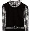 imageSpeechless Girls Long Sleeve Shift DressBlackIvory