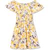 imageSpeechless Girls Smocked Bodice Fit and Flare DressOrange Floral