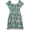 imageSpeechless Girls Smocked Bodice Fit and Flare DressTealBrown