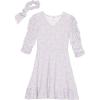 imageSpeechless Girls 34 Sleeve Ruffled Knit DressLilacWhite
