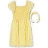 imageSpeechless Girls Short Sleeve Chiffon Dress and HeadbandLight Yellow