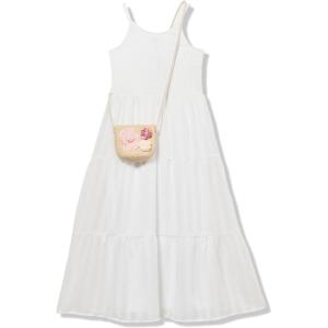 imageSpeechless Girls Sleeveless Maxi Tiered Dress and HandbagWhite