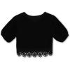 imageSpeechless Girls 34 Sleeve HiLow Woven Flowy TopBlack