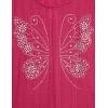 imageSpeechless Girls Butterfly Rhinestone Long Sleeve TopRed