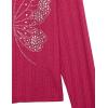 imageSpeechless Girls Butterfly Rhinestone Long Sleeve TopRed
