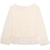 imageSpeechless Girls Embroidery Mesh Long Sleeve TopIvory