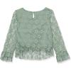 imageSpeechless Girls Embroidery Mesh Long Sleeve TopSage