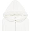 imageSpeechless Girls Faux Fur Zip Up Rib Knit HoodieIvory