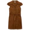 imageSpeechless Girls Cap Sleeve Faux Suede Shirt DressCamel