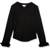 imageSpeechless Girls Fuzzy Cuff Long Sleeve TopBlack