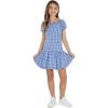 imageSpeechless Girls Gingham Cotton DropWaist Bubble Knee Length DressCobalt
