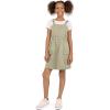 imageSpeechless Girls Short Sleeve Tee and Pinafore DressOliveIvory Rose
