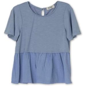 imageSpeechless Girls Loose Babydoll Peplum TopPeriwinkle