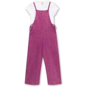 imageSpeechless Girls Short Sleeve Tee and Jumpsuit SetBerryWhite