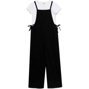imageSpeechless Girls Short Sleeve Tee and Jumpsuit SetBlackWhite