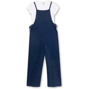 imageSpeechless Girls Short Sleeve Tee and Jumpsuit SetNavyWhite