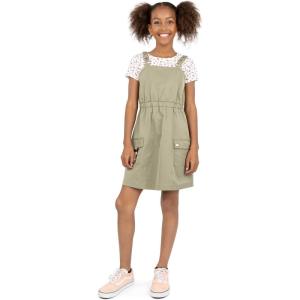 imageSpeechless Girls Short Sleeve Tee and Pinafore DressOliveIvory Rose
