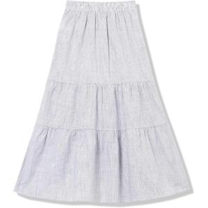 imageSpeechless Girls Tiered Maxi SkirtWhiteBlack