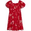 imageSpeechless Girls 716 Short Sleeve Knee Length Babydoll DressRedWhite