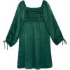 imageSpeechless Girls Long Sleeve Babydoll Satin Party DressHunter Green