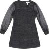 imageSpeechless Girls Long Sleeve Glitter Knit Aline Party DressBlack