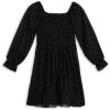 imageSpeechless Girls Long Sleeve Glitter Polka Dot Party DressBlack