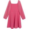 imageSpeechless Girls Scuba Crepe Party Dress with Long Sheer Dew Drop SleevesFlamingo