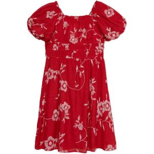 imageSpeechless Girls 716 Short Sleeve Knee Length Babydoll DressRedWhite