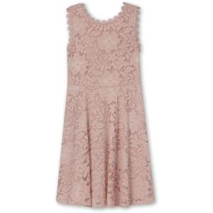 imageSpeechless Girls Allover Lace Skater Party DressPink