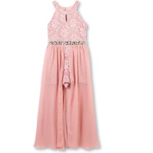 imageSpeechless Girls High Neck Romper Maxi WalkThrough Party DressNew Mauve