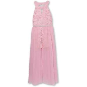 imageSpeechless Girls High Neck Romper Maxi WalkThrough Party DressStrawberry