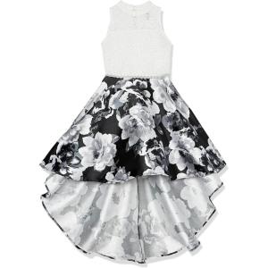 imageSpeechless Girls HighLow Sleeveless Party DressBlackGrey Floral