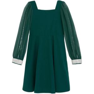 imageSpeechless Girls Long Sleeve Aline Party DressHunter Green