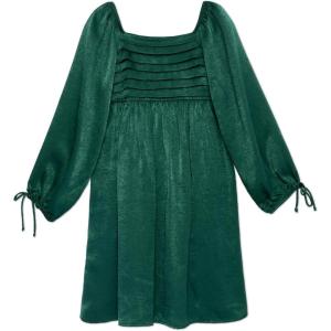 imageSpeechless Girls Long Sleeve Babydoll Satin Party DressHunter Green