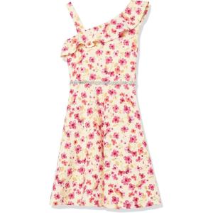 imageSpeechless Girls Ruffled One Shoulder Fit and Flare Sleeveless DressLight Peach
