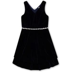 imageSpeechless Girls Sleeveless Layered Party DressDark Navy Velvet
