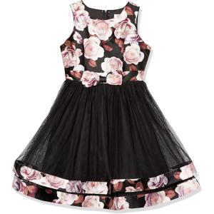 imageSpeechless Girls Sleeveless Tiered Party DressBlackRose