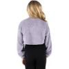 imageSpeechless Girls Long Sleeve Teddy Knit Pullover with FannypackPurple