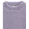 imageSpeechless Girls Long Sleeve Teddy Knit Pullover with FannypackPurple