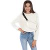 imageSpeechless Girls Long Sleeve Teddy Knit Pullover with FannypackIvory