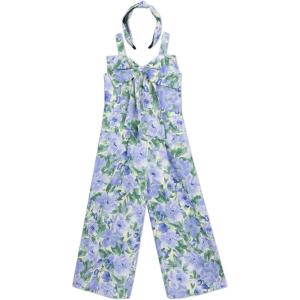 imageSpeechless girls Sleeveless Wide Strap Front Bow Jumpsuit With Matching HeadbandYellowpurple