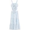 image:imageSpeechless girls 2piece Sleeveless Bow Top and Tiered Maxi Skirt SetBlueIvory
