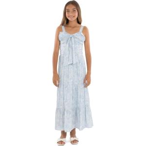 image:imageSpeechless girls 2piece Sleeveless Bow Top and Tiered Maxi Skirt SetBlueIvory