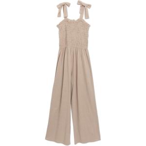 image:imageSpeechless girls Smocked Bodice Wide Leg JumpsuitKhaki